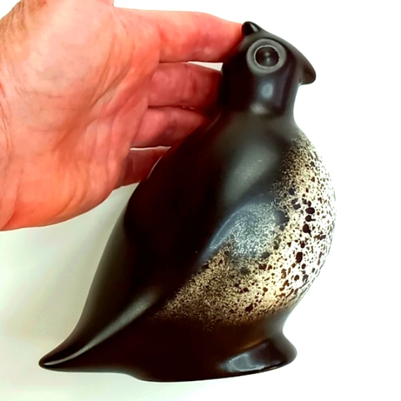 Vintage Mid Century Modern Howard Pierce Porcelain Brown Speckled Quail Figurine - Picture 11 of 11